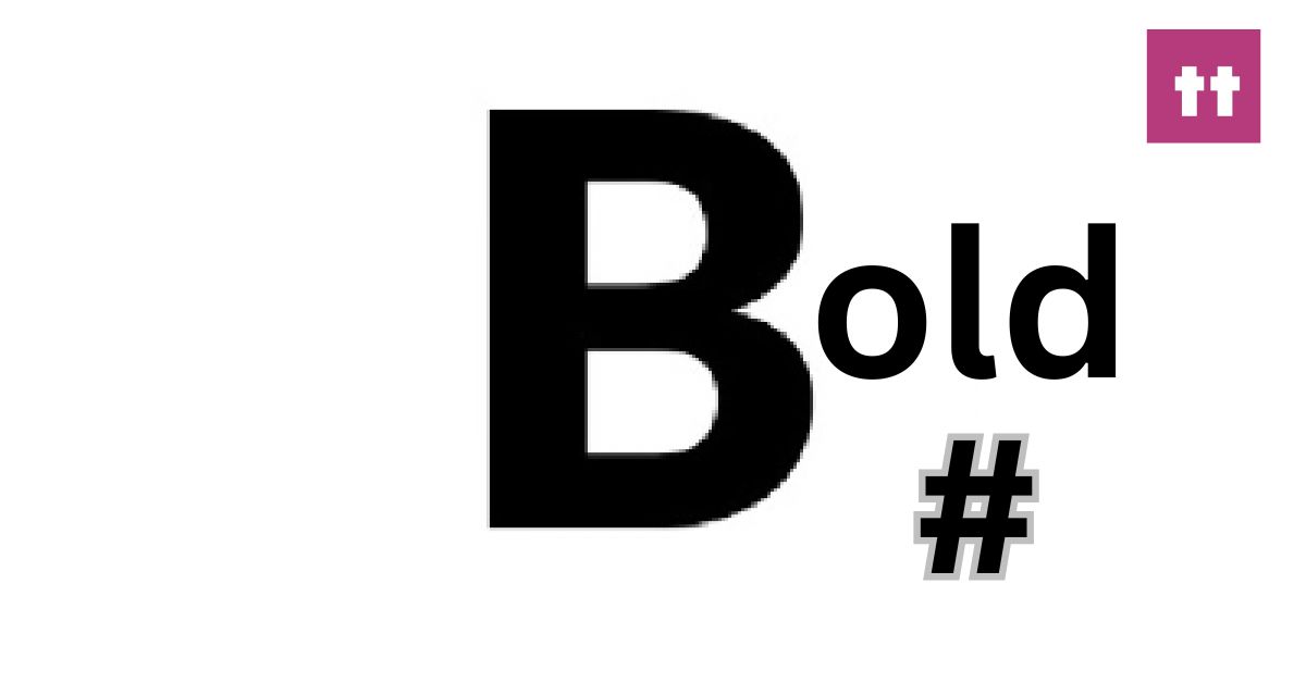 Bold Hashtag in Text